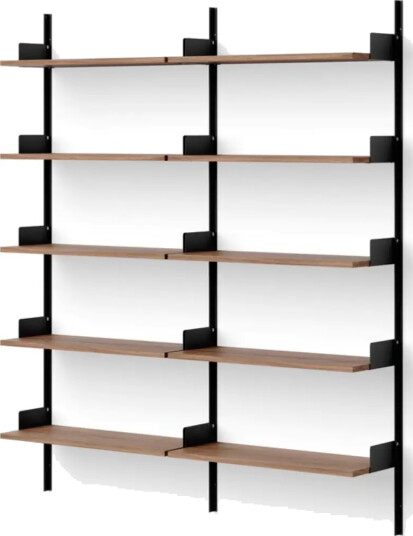 New Works New Works Bibliotekshylle Valnøtt/Svart