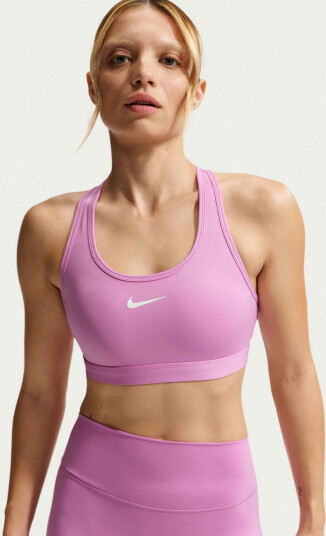 Nike Swoosh Mid Support Padded Sports Bra Rosa S