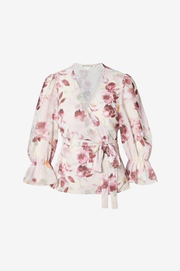 Ida Sjöstedt Omslagsbluse Mary beth Wrap Rosa