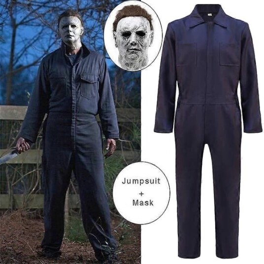 Michael Myers Halloween Kostyme med Maske til Herre 2 Deler FS-