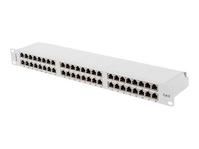 Lanberg Koblingspanel Rackmonterbar Cat 5/5E Ftp Rj 45 X 48 Ral 7035 Grå 1U 19" PPS6 1048 S