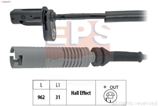 Sensor ABS EPS 1.960.077