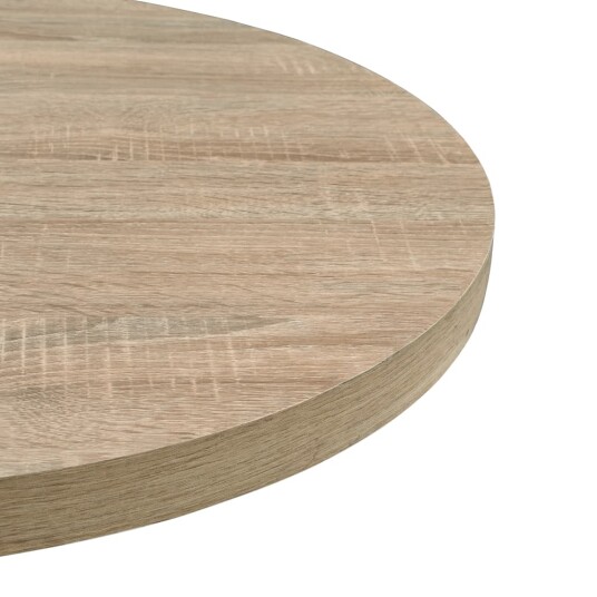 Bistrobord MDF og stål rund 80x75 cm eikefarge 245613