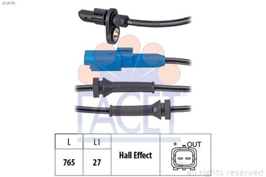 Sensor ABS FACET 21.0170