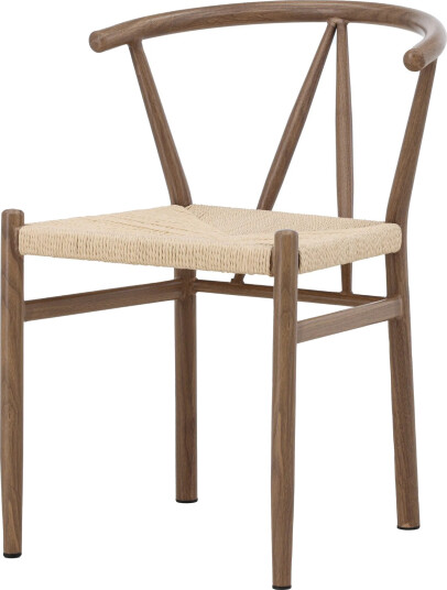 Spisestol uten armlener Peach Alfons spisestol – trelook / naturtau Beige - Spisestol uten armlener Peach Alfons spisestol – trelook / naturtau Beige -