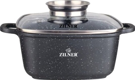 Zilner Gryte Med Marmorert Belegg 5,4L 26 Cm Brise /Stekepanne Zilner Zl 9011