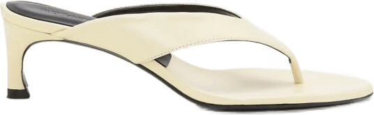 ROTATE Kitten Heel Leather Mule Yellow 37 ROTATE Kitten Heel Leather Mule Yellow 37