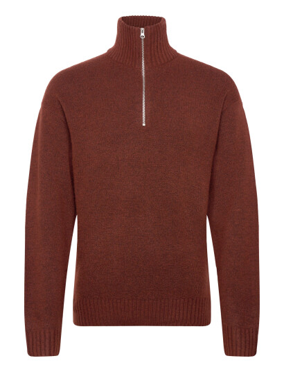 Jack & Jones Jorollie Knit Half Zip Sn - Brown - M Jack & Jones Jorollie Knit Half Zip Sn - Brown - M