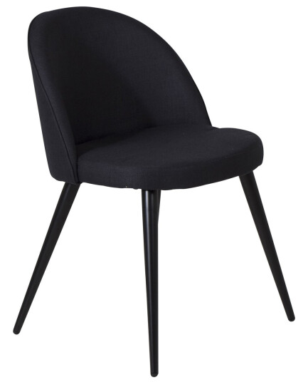 Venture Design Velvet spise stol Svart Textil/svart Svart