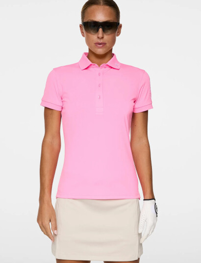 J. Lindeberg Tour Tech Polo - Pink - M