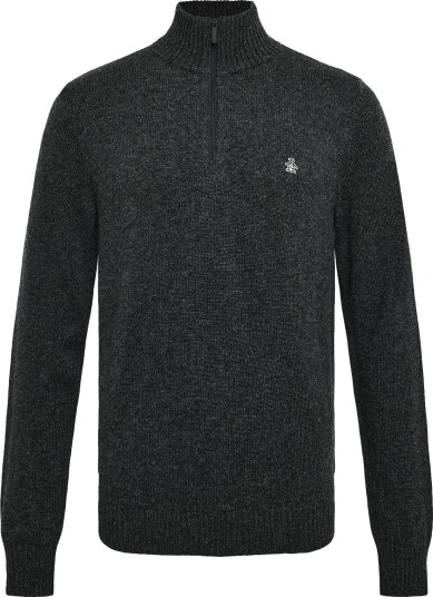 Original Penguin 7Gg Lambswool 1/4 Zi Grey L