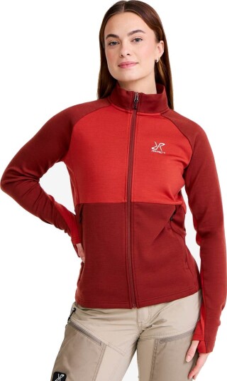 Revolutionrace Hill Fleece Dame Fired Brick 3XL Dame Overdeler Fleece & midlayers