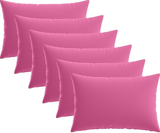 vidaXL Putetrekk 6 pcs HEERLEN Rosa 50 x 70 cm Polyester