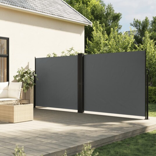 Uttrekkbar sidemarkise 180x1200 cm antrasitt 4004838