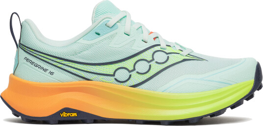Saucony Women's Peregrine 16 Aqua/citron 42