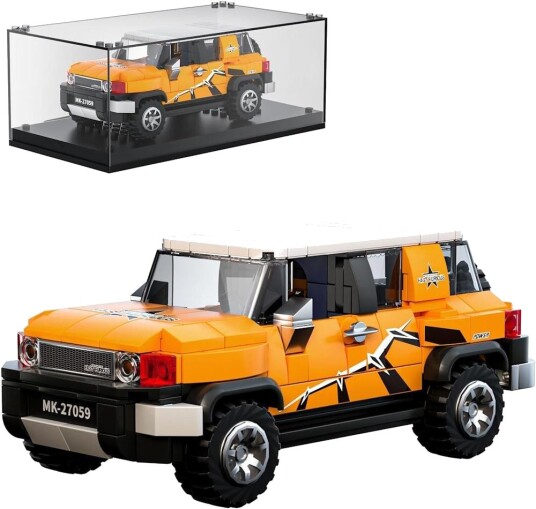 Mould King 27059 FJ Cruiser SUV Modellbil Byggesett Inkl. Utstillingsboks 8+ År 456 Deler