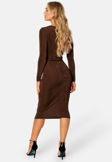 BUBBLEROOM Rylin cut out dress Brown XS