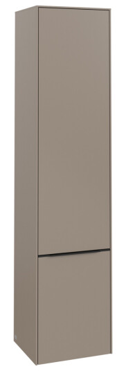 VILLEROY & BOCH SUBWAY 3.0 HØYSKAP 40X171 VENSTRE 2 DØRER TAUPE HÅNDTAK I VOLCANO BLACK