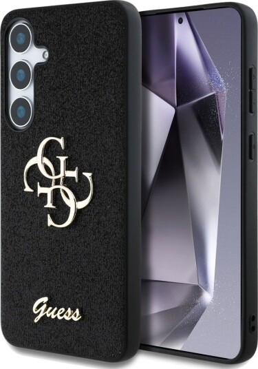 Guess 4G Metal Logo Mobildeksel for Samsung Galaxy S25 Plus Svart