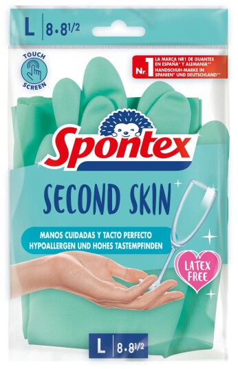 Spontex Gummihansker Lateksfri   (8 8,5) L