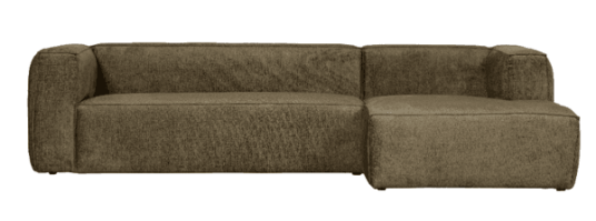 WOOOD Bean Corner Sofa Right Velvet moss