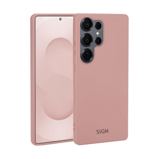 SiGN Liquid Silikon deksel for Samsung Galaxy S25 Ultra Rosa