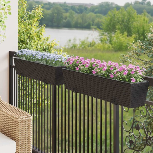 vidaXL Gelender 2 stk. Svart 80 x 17 x 17 cm Metall