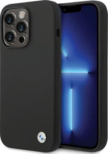 BMW Silikondeksel med Metall-Logo for iPhone 15 Pro - Svart BMW Silikondeksel med Metall-Logo for iPhone 15 Pro - Svart