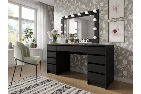 Adrash Skrivebord 55x154 cm Svart