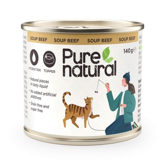 Purenatural Cat Soup Beef 140G Purenatural Cat Soup Beef 140G