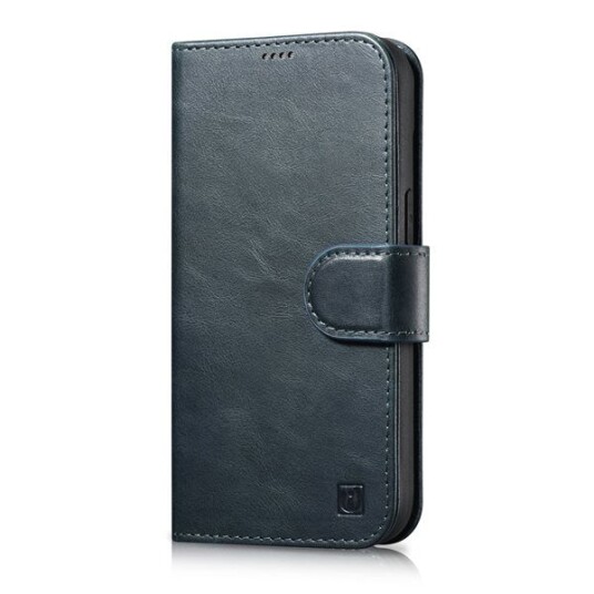 Icarer Oil Wax Wallet Case 2 I 1 Deksel For Iphone 14 Plus Anti-Rfid Leather Flip Case, Blå (Wmi14220723-Bu)