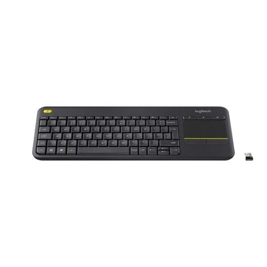 Logitech Wireless Touch Keyboard K400 Plus - tastatur - Tysk - svart Inn-enhet Logitech Wireless Touch Keyboard K400 Plus - tastatur - Tysk - svart Inn-enhet