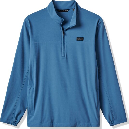 Travis Mathew Wanderlust Qtr Zip Golfgenser herre Copen Blue Small