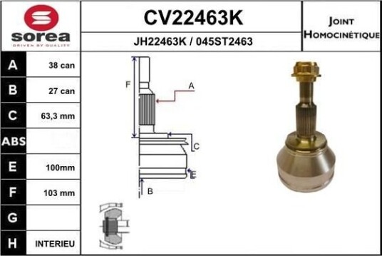 Drivledd EAI CV22463K Drivledd EAI CV22463K