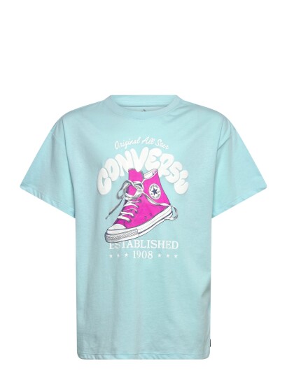 Converse Cnvg Sneaker Graphic Bf Tee Blue 140/152 Converse Cnvg Sneaker Graphic Bf Tee Blue 140/152