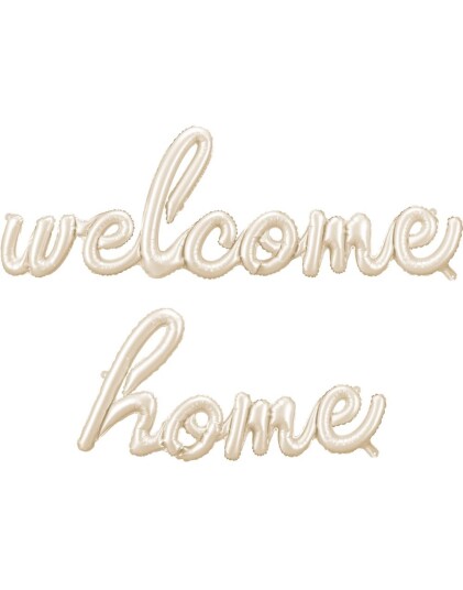 Welcome home Folie Ballong Banner 335x71 cm
