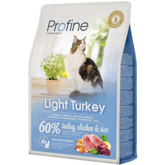 Profine Cat Light Tørrfôr med Kalkun og Kylling 10 kg - Superpremium Kattemat for Voksne Katter Profine Cat Light Tørrfôr med Kalkun og Kylling 10 kg - Superpremium Kattemat for Voksne Katter