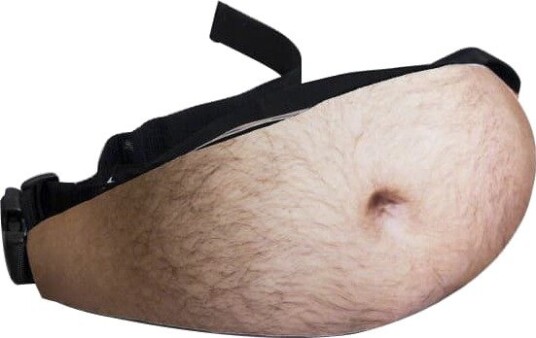 Ølmagepose, 3D-printing Justerbar Pappaveske Falsk Mage Midjeveske Fanny Pack kompatibel Menn Mage