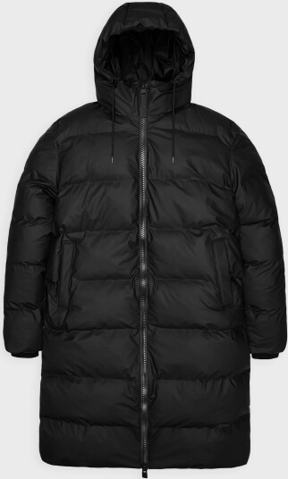 Rains Unisex Alta Long Puffer Jacket XS , Black