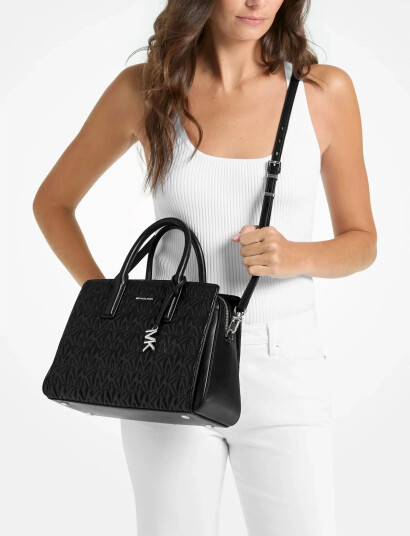 Michael Kors Md Satchel Black ONE SIZE