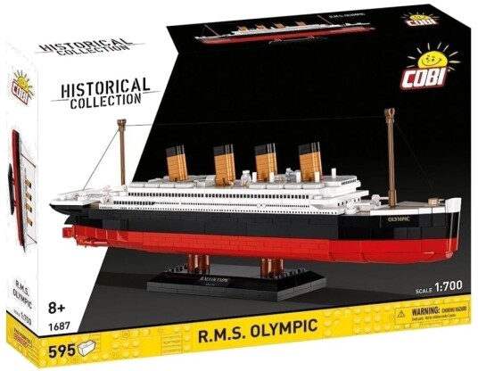 Cobi Historical Collection R.m.s. Olympic Byggesett 1:700 8+ År 595 Deler Cobi Historical Collection R.m.s. Olympic Byggesett 1:700 8+ År 595 Deler