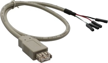 Inline 33440L 0,4 M Usb A Usb 2.0 Hankjønn/Hankjønn Beige