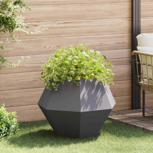 vidaXL Plantekassed Svart 75 x 75 x 60 cm Stål vidaXL Plantekassed Svart 75 x 75 x 60 cm Stål