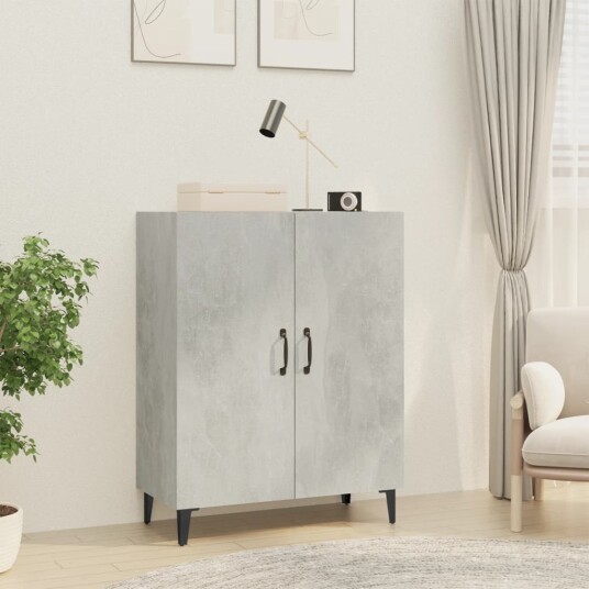 vidaXL Skjenk betonggrå 70x34x90 cm konstruert tre vidaXL Skjenk betonggrå 70x34x90 cm konstruert tre