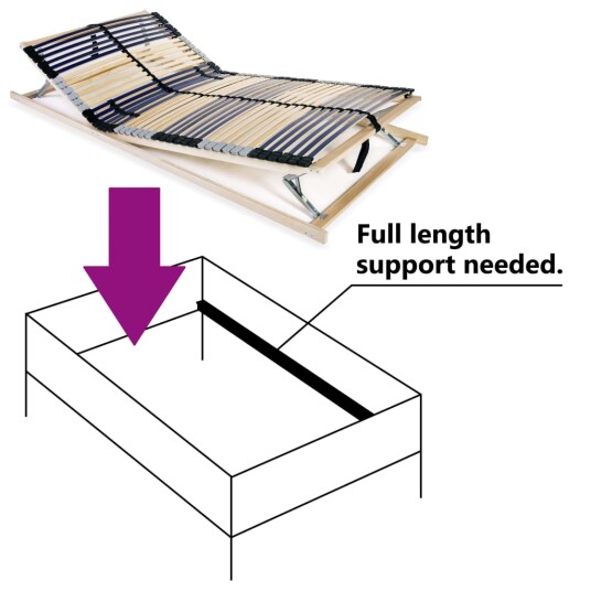 vidaXL Spilebase med 42 lameller 7 soner 100x200 cm