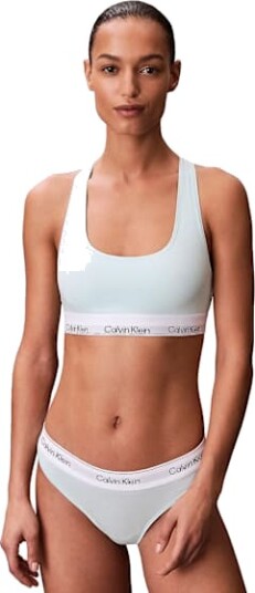 Calvin Klein Unlined Bralette Icon Cotton Modal Feel The Mint XS