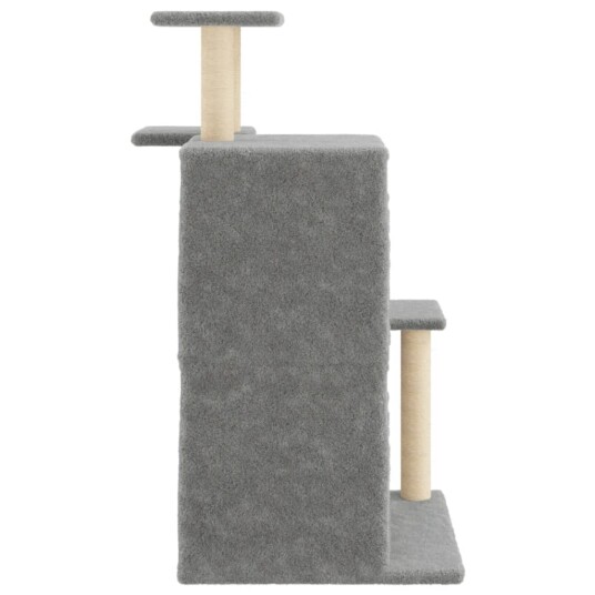 Vidaxl Kattetre Med Klorestolper I Sisal Lysegrå 97 cm