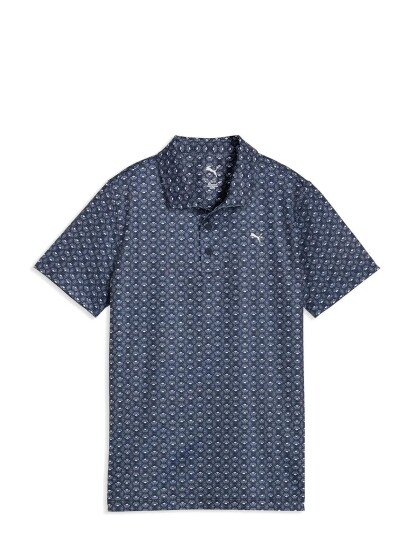 PUMA Golf Boys Mattr Scallop Polo Navy 128 PUMA Golf Boys Mattr Scallop Polo Navy 128