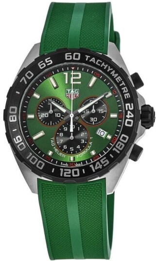 TAG Heuer Herreklokke CAZ101AP.FT8056 Formula 1 Grønn/Gummi Ø43 mm TAG Heuer Herreklokke CAZ101AP.FT8056 Formula 1 Grønn/Gummi Ø43 mm