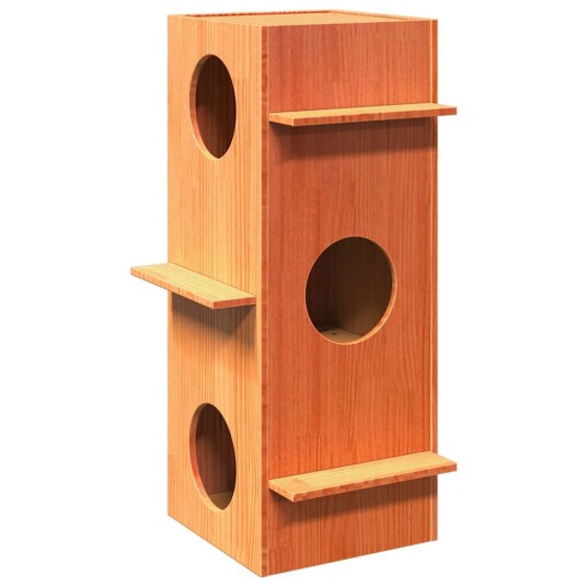 Kattehus Voksbrun 43X43X90 cm Heltre Furu
